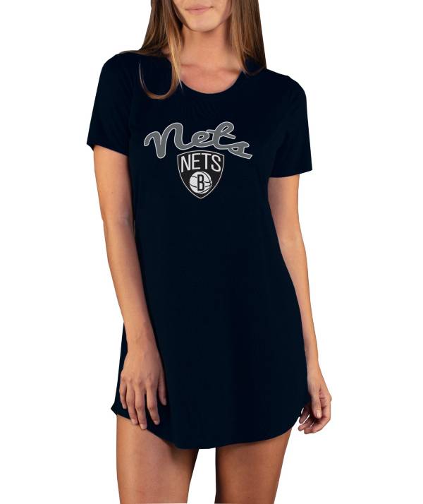 Concepts Sport Women's Brooklyn Nets Marathon Black Night T-Shirt product image