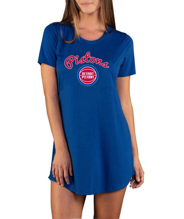 Concepts Sport Women's Detroit Pistons Marathon Blue Night T-Shirt