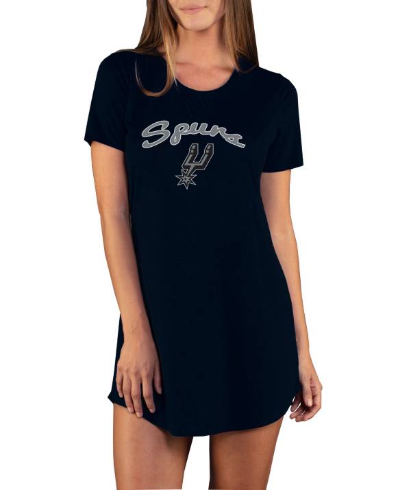 Concepts Sport Women's San Antonio Spurs Marathon Black Night T-Shirt