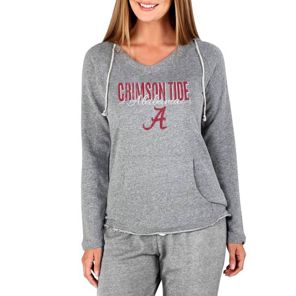 Concepts Sport Women's Alabama Crimson Tide Mainstream Grey Terry Pullover Hoodie