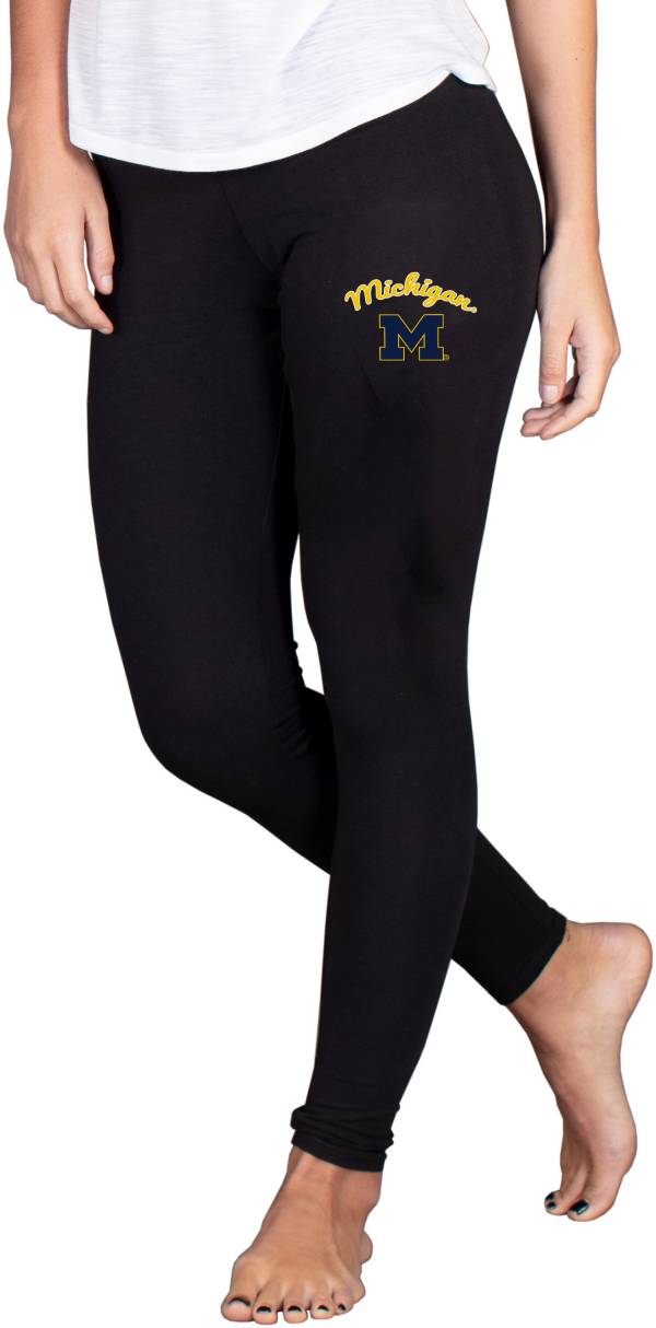 Concepts Sport Women's Michigan Wolverines Black Fraction Leggings