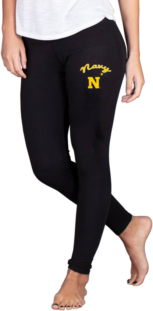 Concepts Sport Women's Navy Midshipmen Black Fraction Leggings