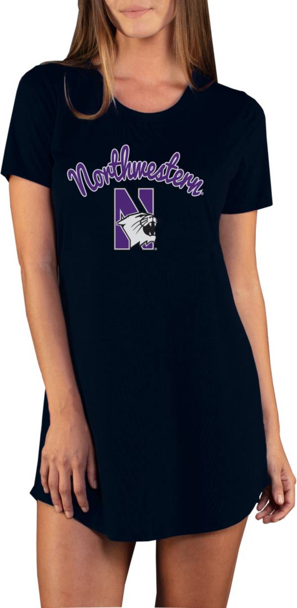 Concepts Sport Women's Northwestern Wildcats Black Night Shirt