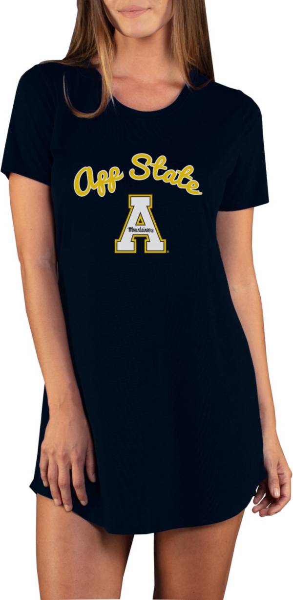 Concepts Sport Women's Appalachian State Mountaineers Black Night Shirt