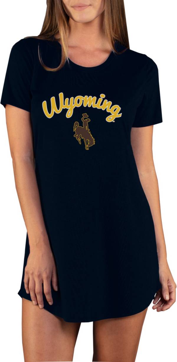 Concepts Sport Women's Wyoming Cowboys Black Night Shirt