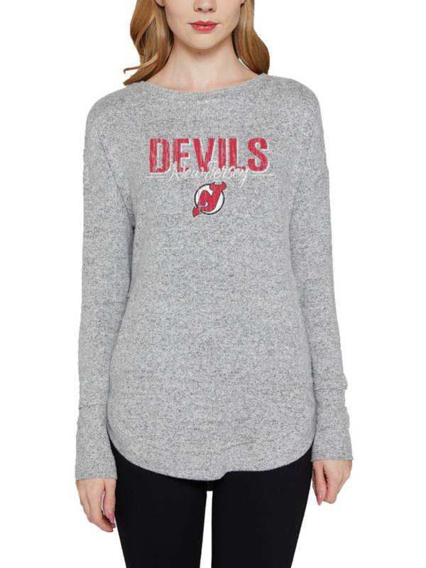 Concepts Sports Women's New Jersey Devils Grey Venture Long Sleeve T-Shirt