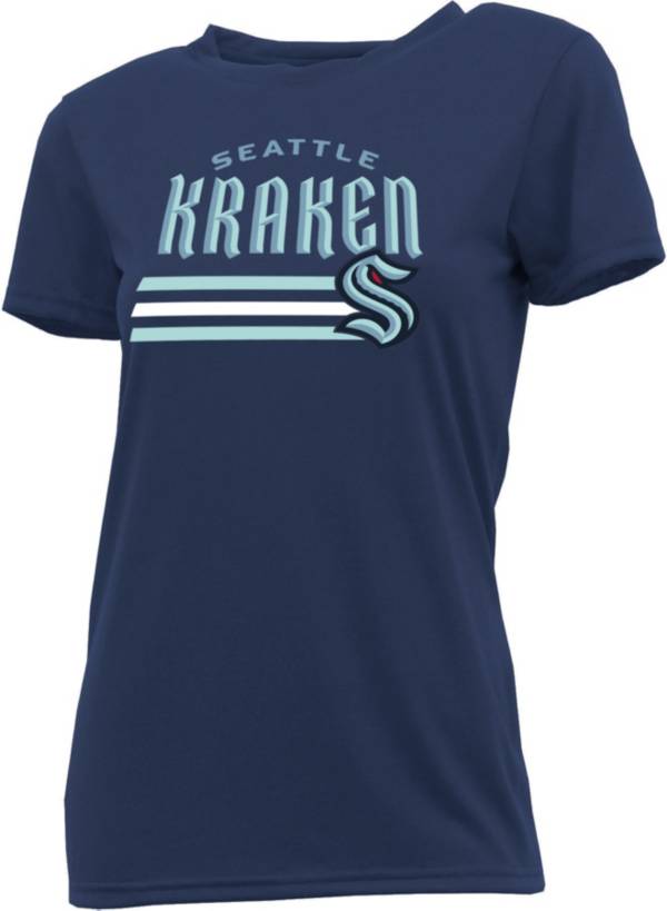 Concepts Sport Women's Seattle Kraken Navy Marathon T-Shirt