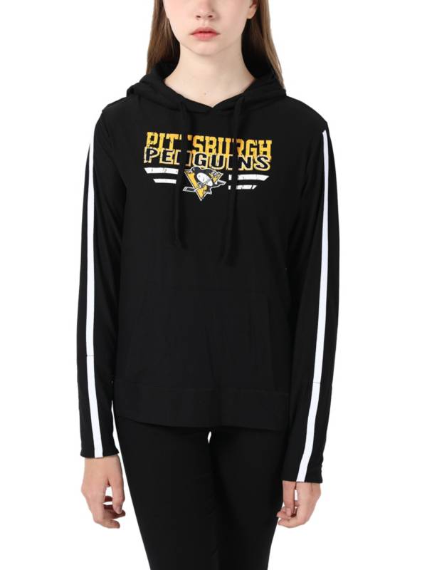 Concepts Sports Women's Pittsburgh Penguins Black Zest Pullover Hoodie