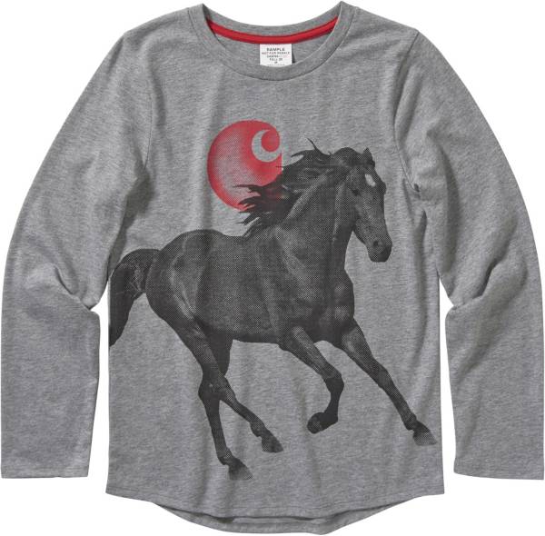 Carhartt Youth Boys' Heather Horse Long Sleeve Shirt