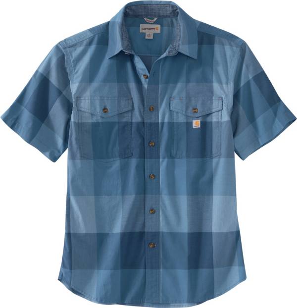 Carhartt Men's Short Sleeve Plaid Button Down Shirt