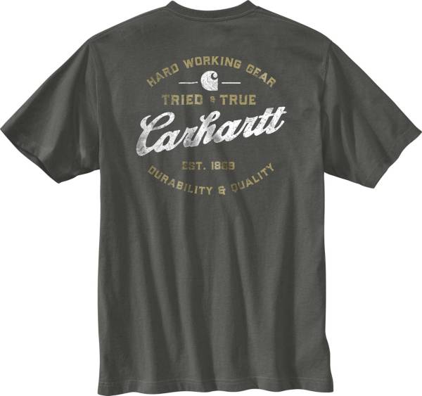 Carhartt Men's Relaxed Fit Heavyweight Short Sleeve Pocket Tried and True Graphic T-Shirt