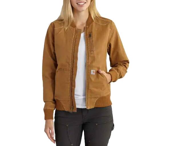 Women's Loose Fit Washed Duck Insulated Active Jac Warmest, 48% OFF