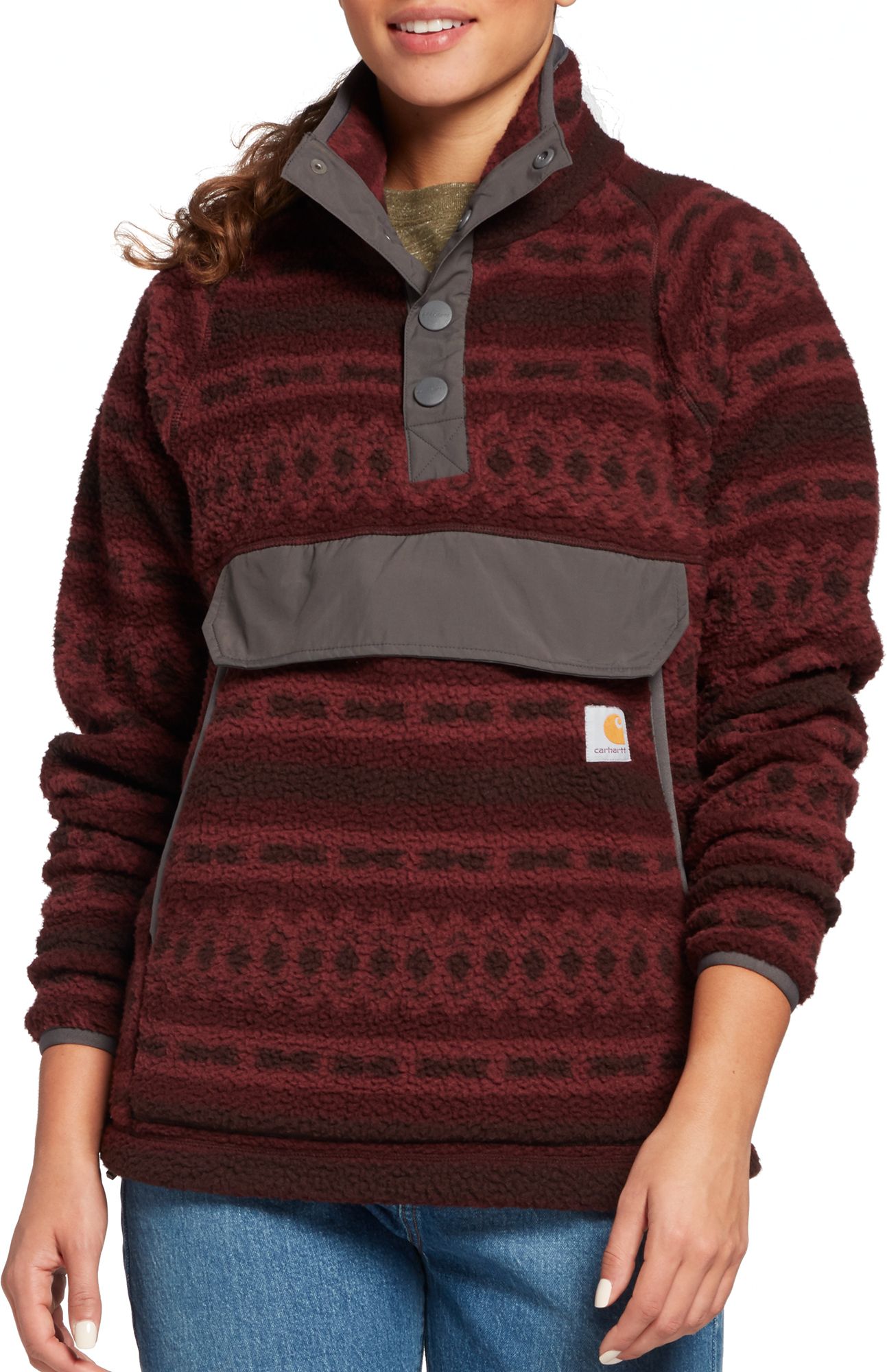 relaxed fit fleece pullover carhartt