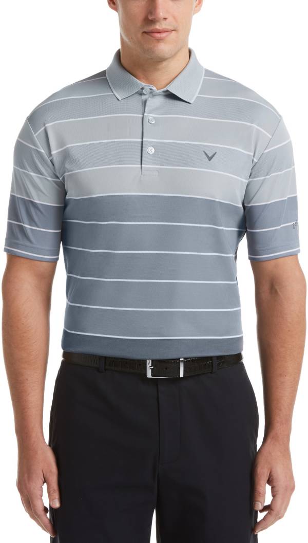 Callaway Men's Engineered Yarn-Dyed Oxford Stripe Golf Polo