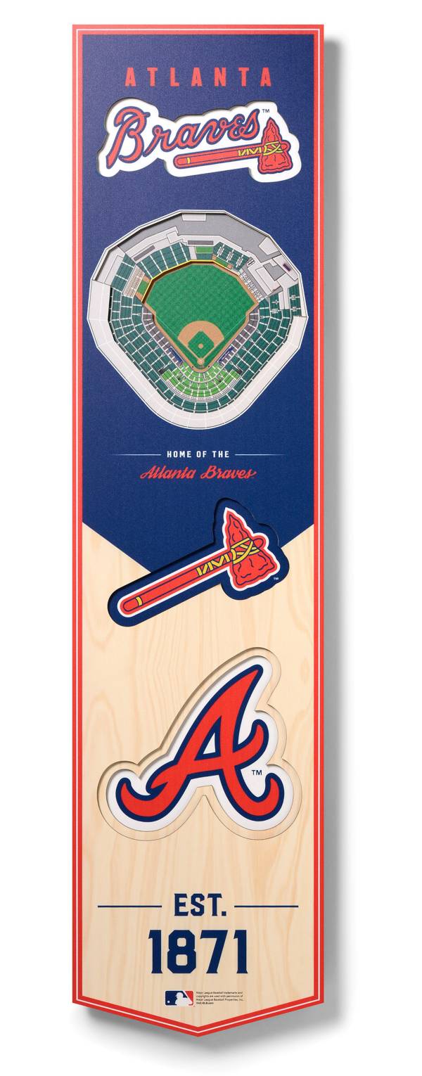 You The Fan Atlanta Braves 8''x32'' 3-D Banner