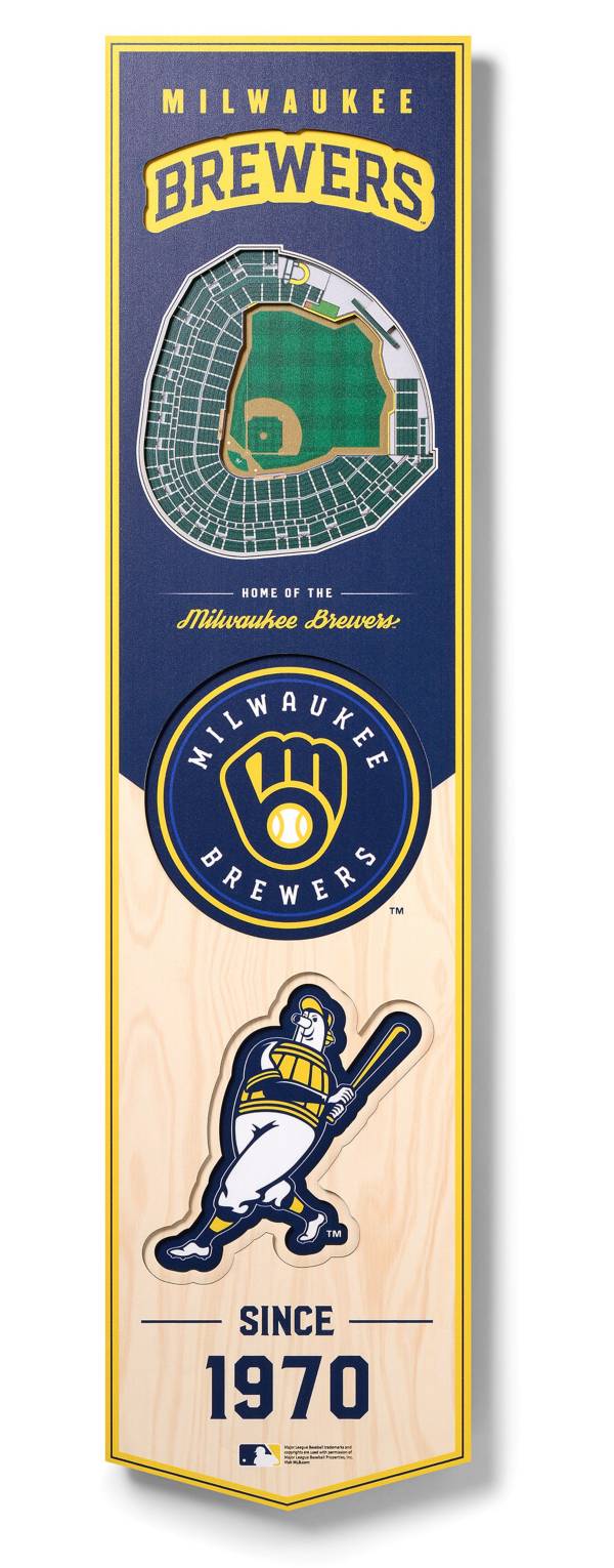 You The Fan Milwaukee Brewers 8''x32'' 3-D Banner