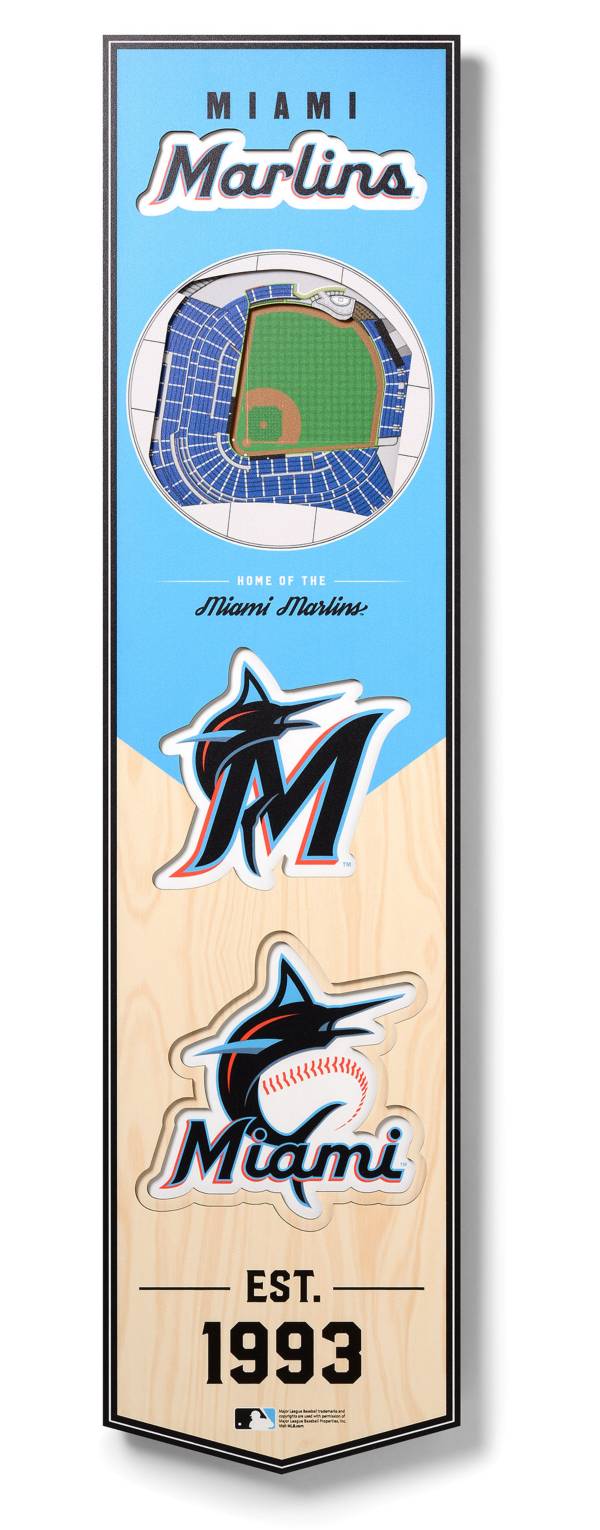 You The Fan Miami Marlins 8''x32'' 3-D Banner