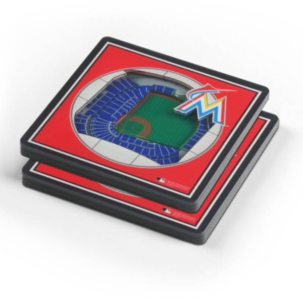 You the Fan Miami Marlins Stadium View Coaster Set