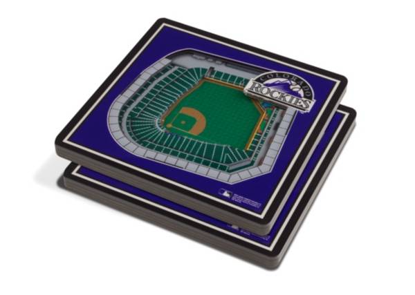 You the Fan Colorado Rockies Stadium View Coaster Set