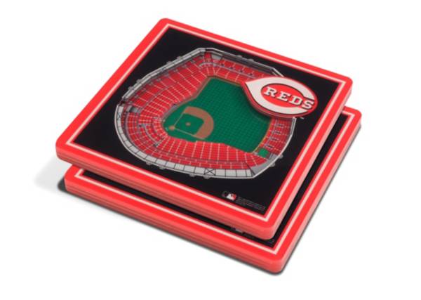 You the Fan Cincinnati Reds Stadium View Coaster Set