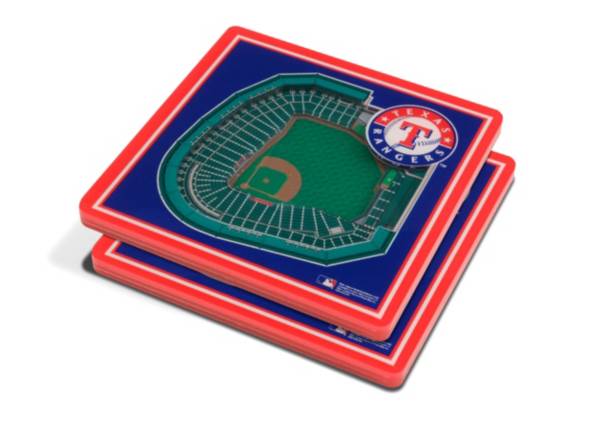 You the Fan Texas Rangers Stadium View Coaster Set