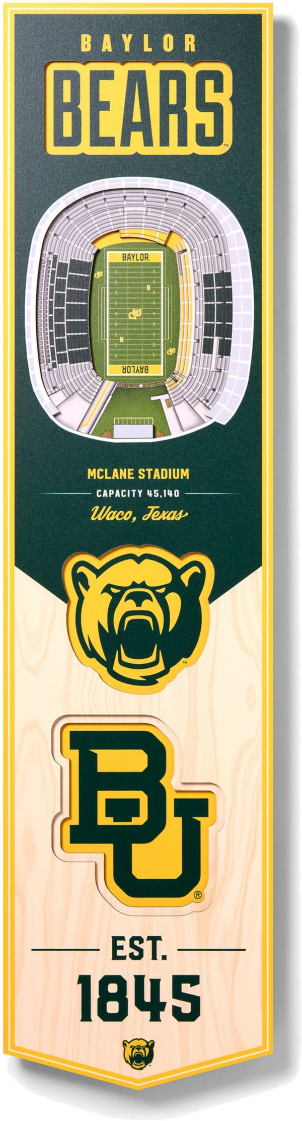 You The Fan Baylor Bears 8"x32" 3-D Banner