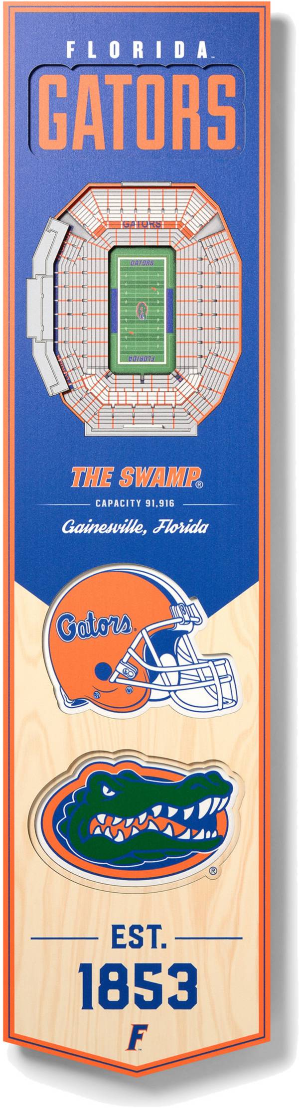 You The Fan Florida Gators 8"x32" 3-D Banner