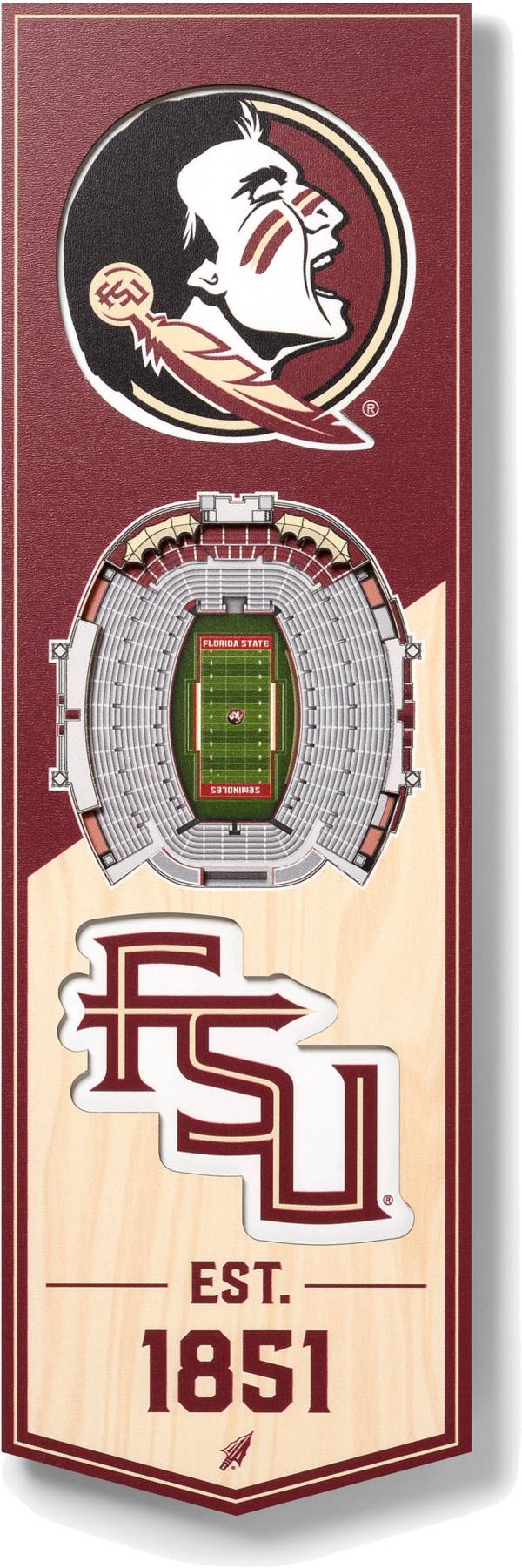 You The Fan Florida State Seminoles 6"x19" 3-D Banner