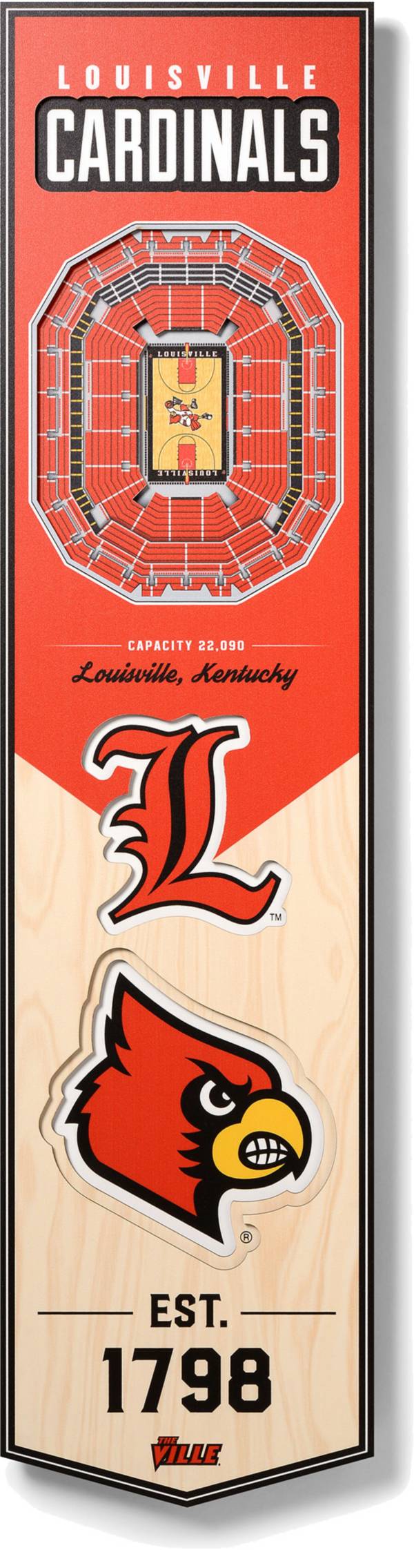 You The Fan Louisville Cardinals 8"x32" 3-D Banner