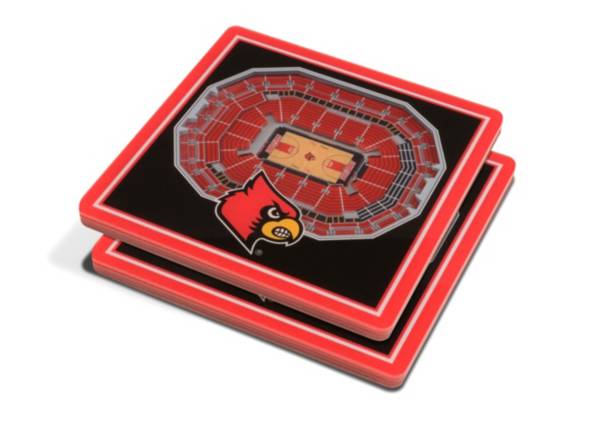 You the Fan Louisville Cardinals Stadium View Coaster Set