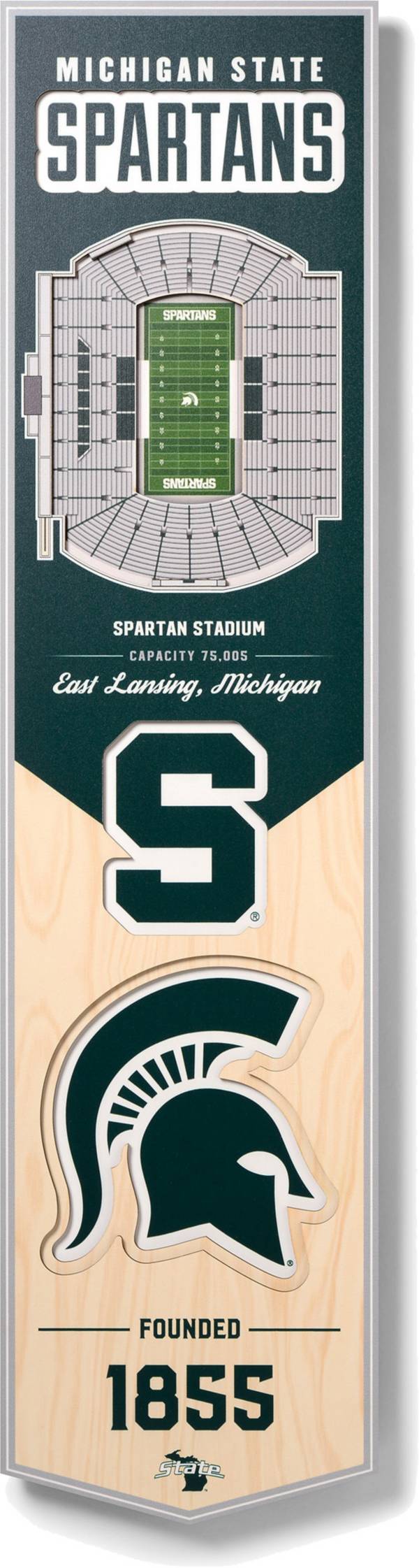 You The Fan Michigan State Spartans 8"x32" 3-D Banner product image