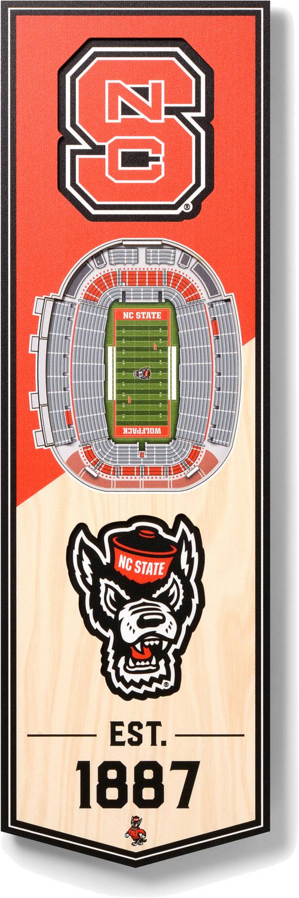 You The Fan NC State Wolfpack 6"x19" 3-D Banner