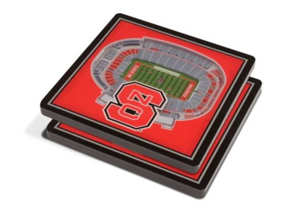 You the Fan NC State Wolfpack Stadium View Coaster Set