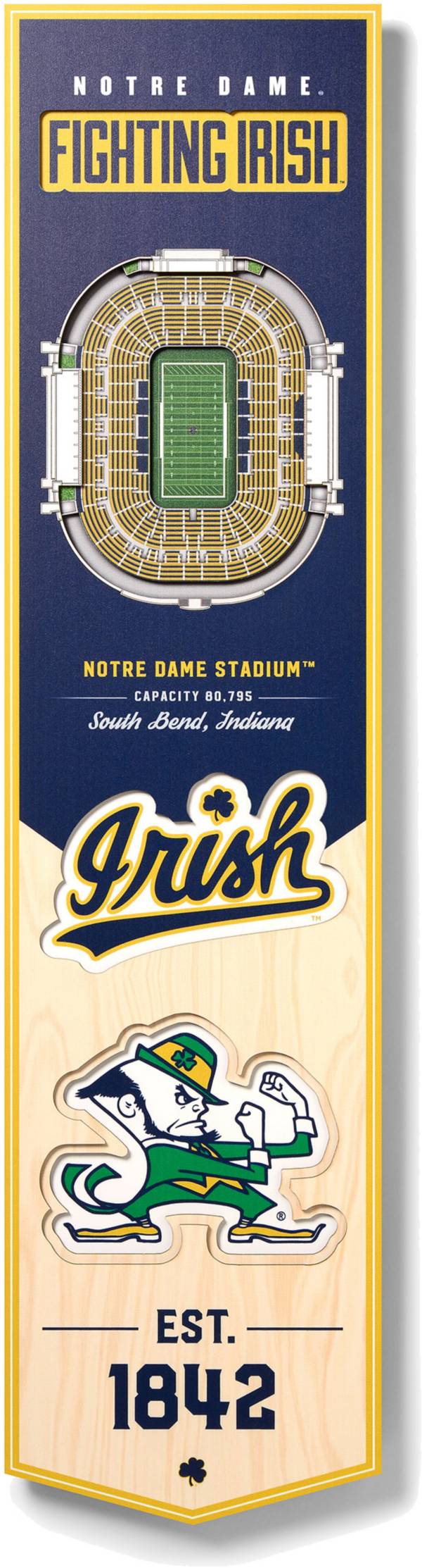 You The Fan Notre Dame Fighting Irish 8"x32" 3-D Banner