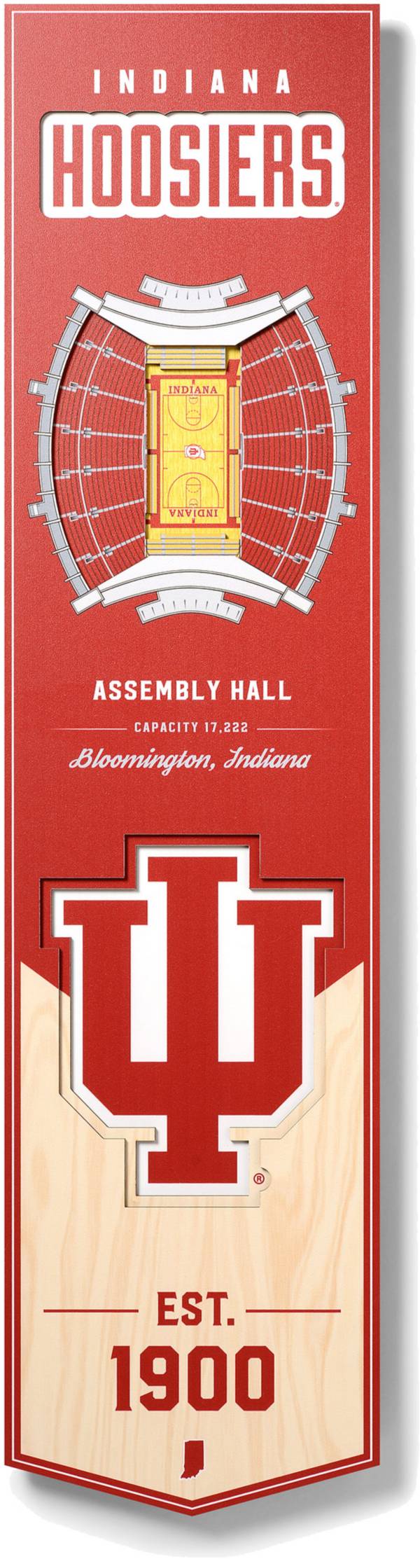 You The Fan Indiana Hoosiers 8"x32" 3-D Banner