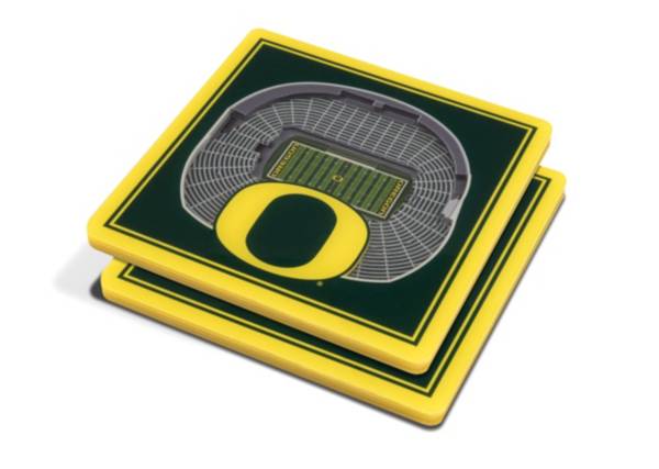 You the Fan Oregon Ducks Stadium View Coaster Set