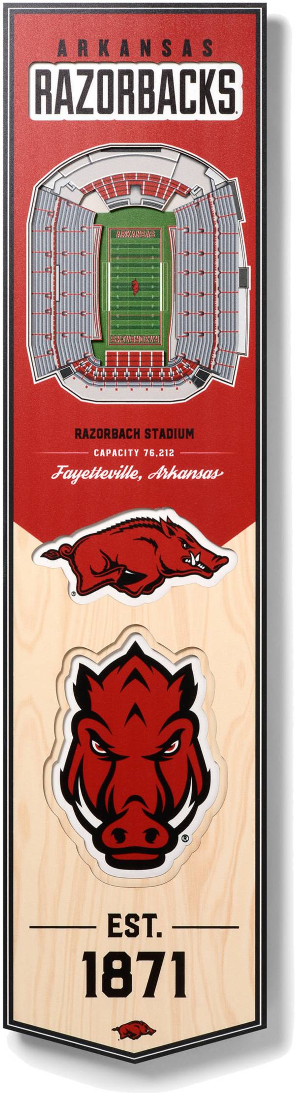 You The Fan Arkansas Razorbacks 8"x32" 3-D Banner