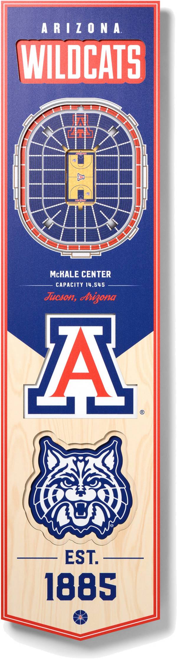 You The Fan Arizona Wildcats 8"x32" 3-D Banner