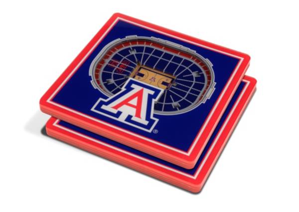 You the Fan Arizona Wildcats Stadium View Coaster Set