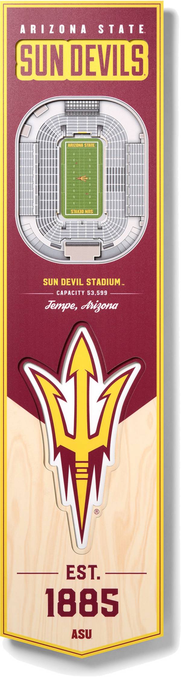 You The Fan Arizona State Sun Devils 8"x32" 3-D Banner