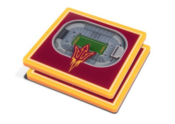 You the Fan Arizona State Sun Devils Stadium View Coaster Set