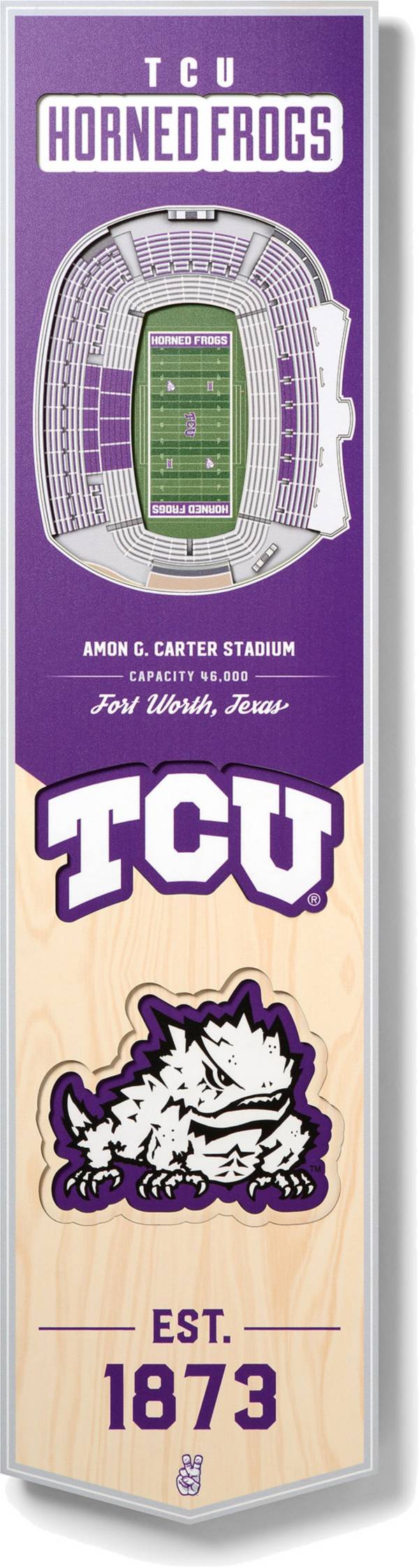 You The Fan TCU Horned Frogs 8"x32" 3-D Banner