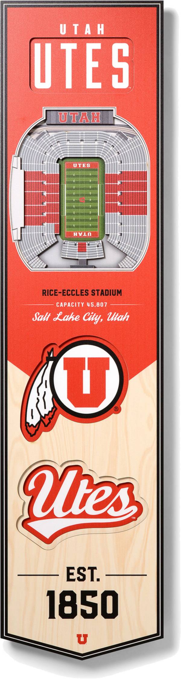 You The Fan Utah Utes 8"x32" 3-D Banner