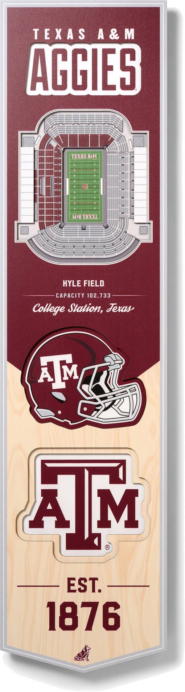 You The Fan Texas A&M Aggies 8"x32" 3-D Banner