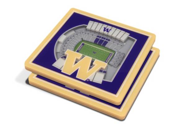 You the Fan Washington Huskies Stadium View Coaster Set