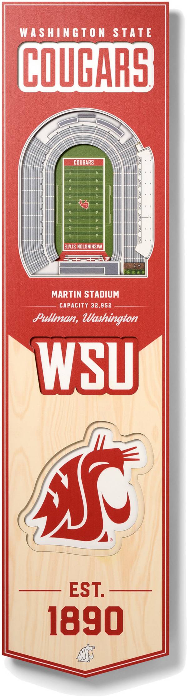 You The Fan Washington State Cougars 8"x32" 3-D Banner