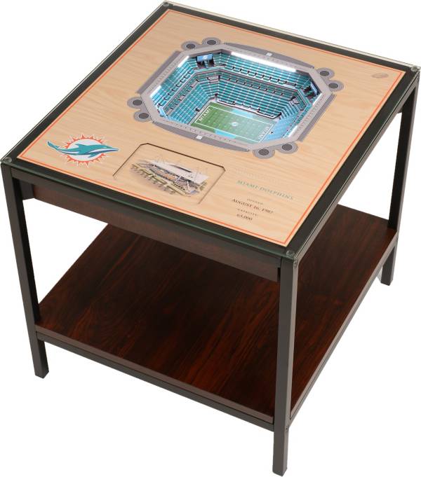 You The Fan Miami Dolphins 25-Layer StadiumViews Lighted End Table