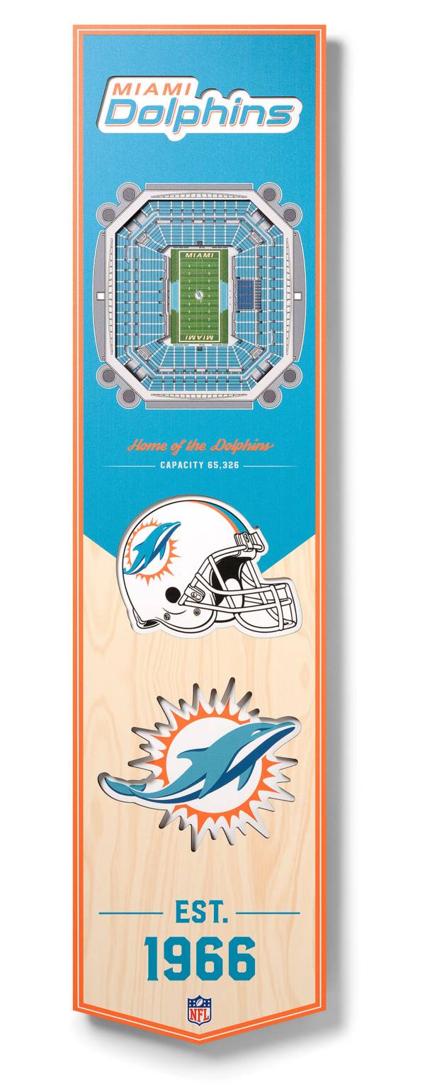 You The Fan Miami Dolphins 8''x32'' 3-D Banner