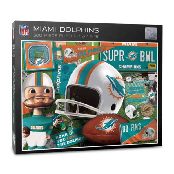 You The Fan Miami Dolphins Retro Series 500-Piece Puzzle