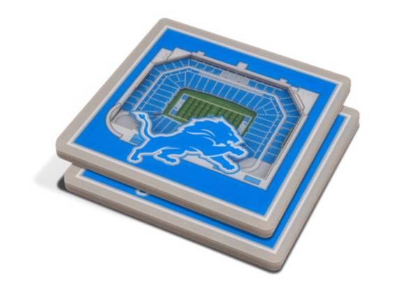 You the Fan Detroit Lions Stadium View Coaster Set